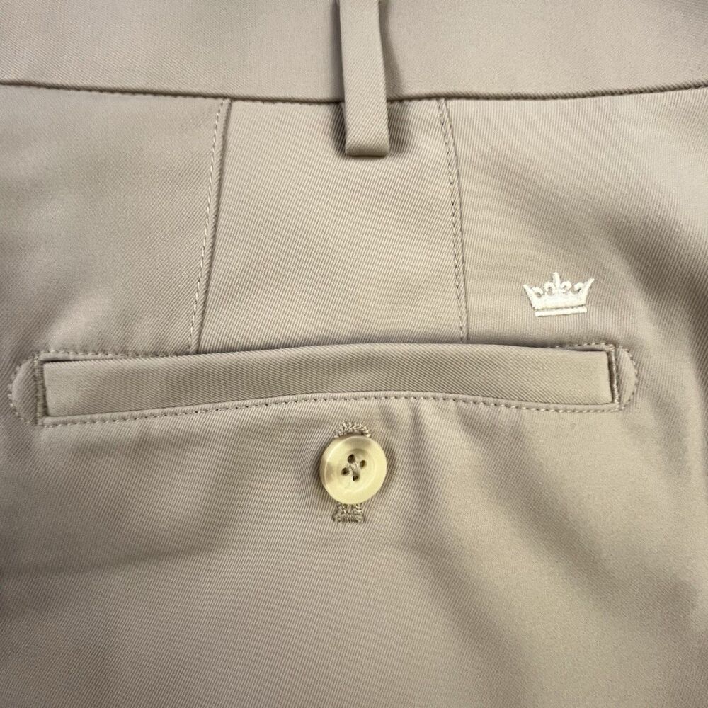 Peter Millar Crown Sport Shorts Men 38 Tank Khaki Performance Golf Wicking - Picture 7 of 12